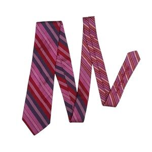 🆕 ROBERT GRAHAM Elegant Pink Striped Men's Tie 100% SILK
